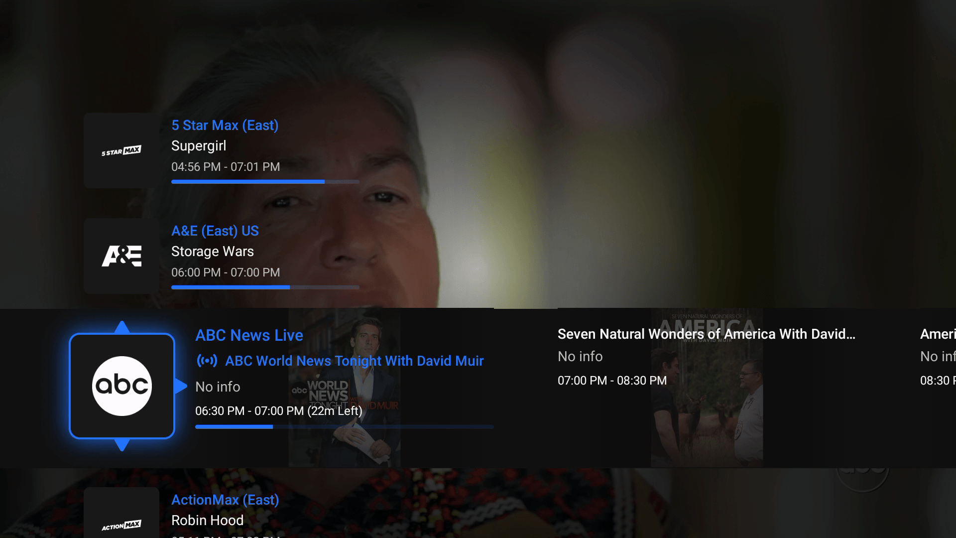 Live TV In Show Guide Apollo TV
