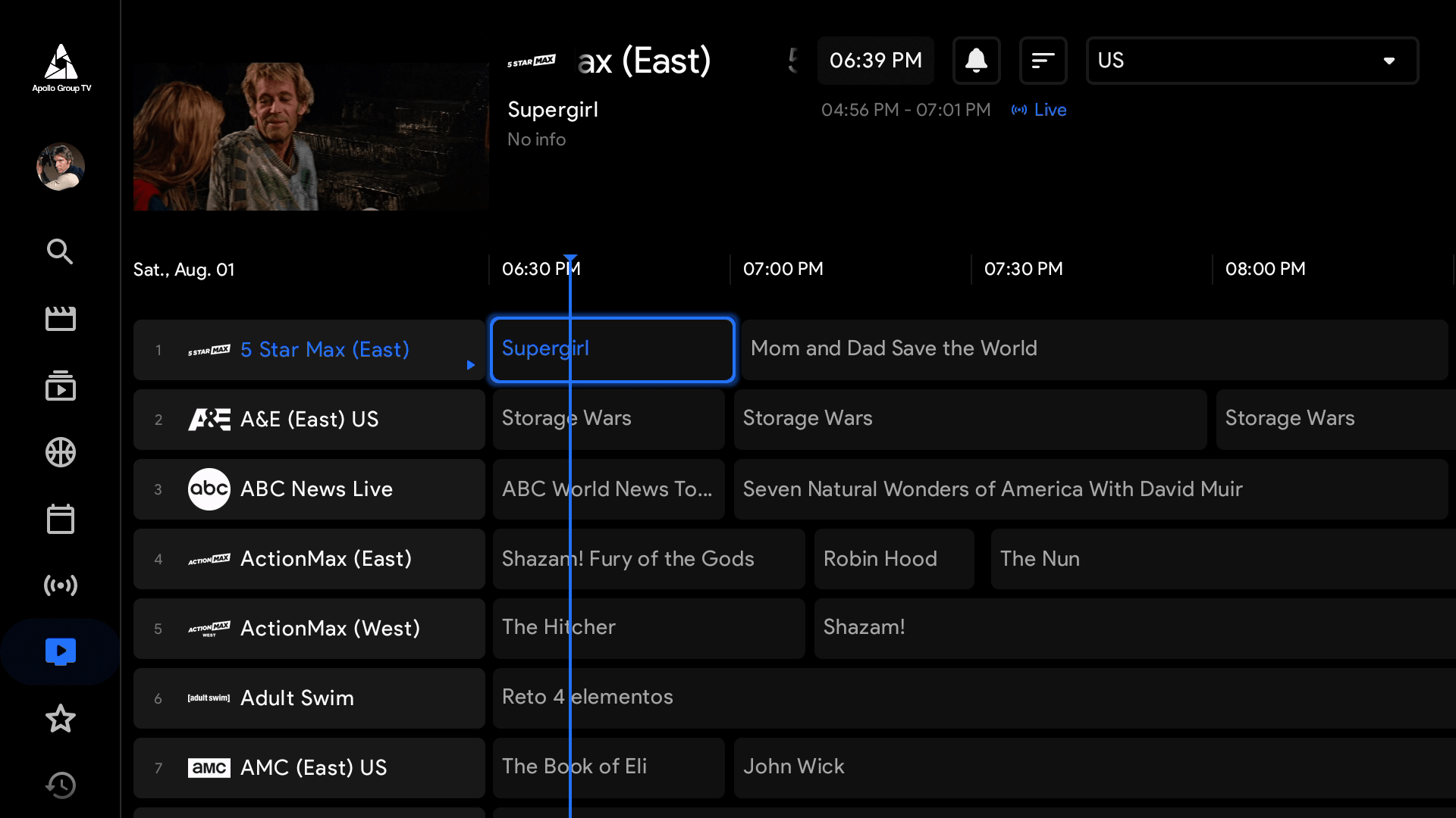 TV Guide Home Apollo Group TV