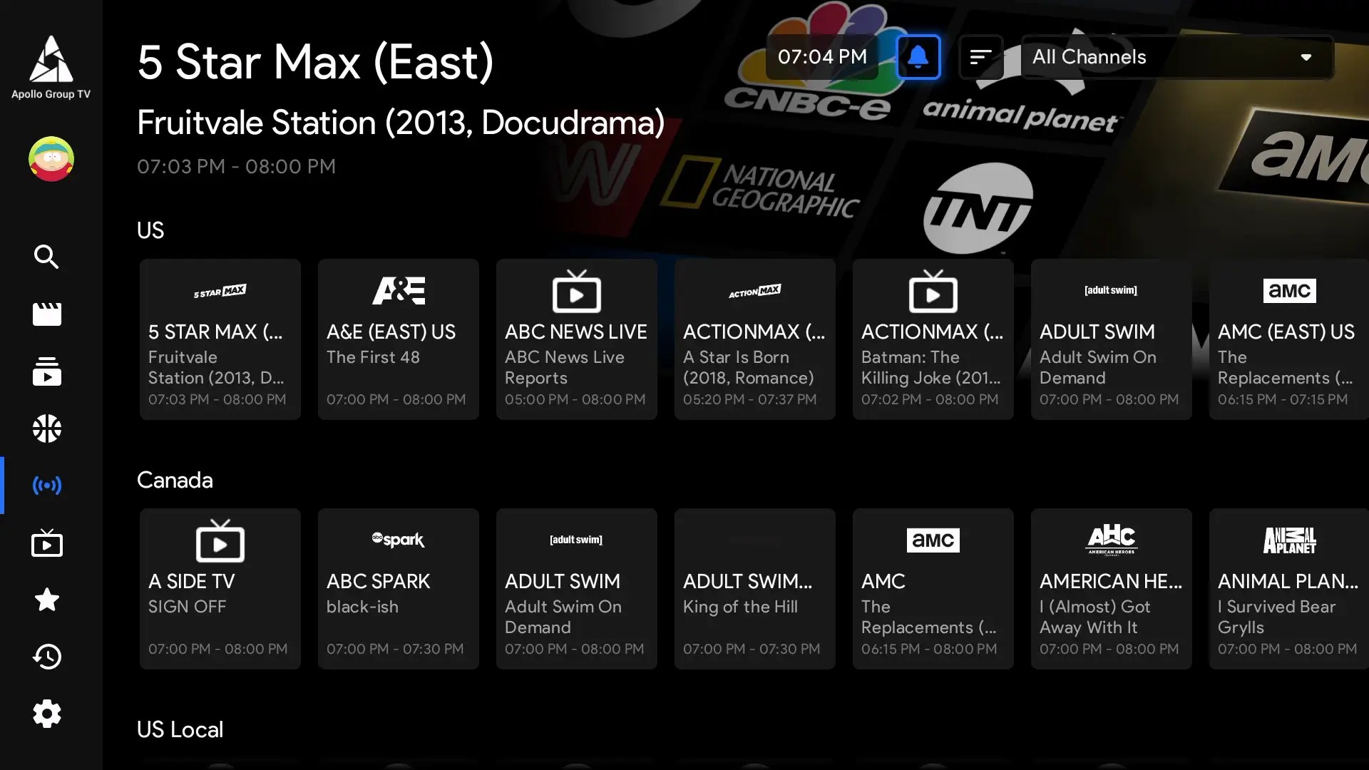 Live TV Reminders Apollo Group TV