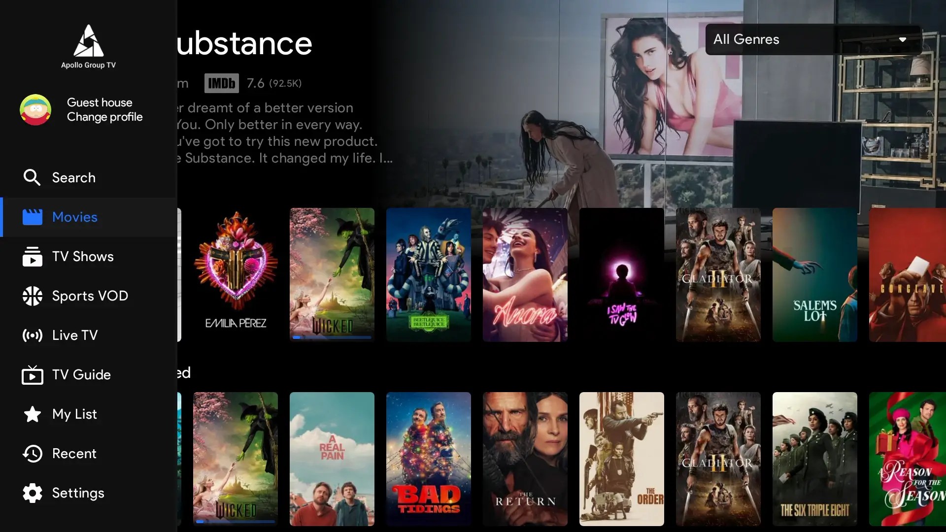 Movies Menu Apollo Group TV