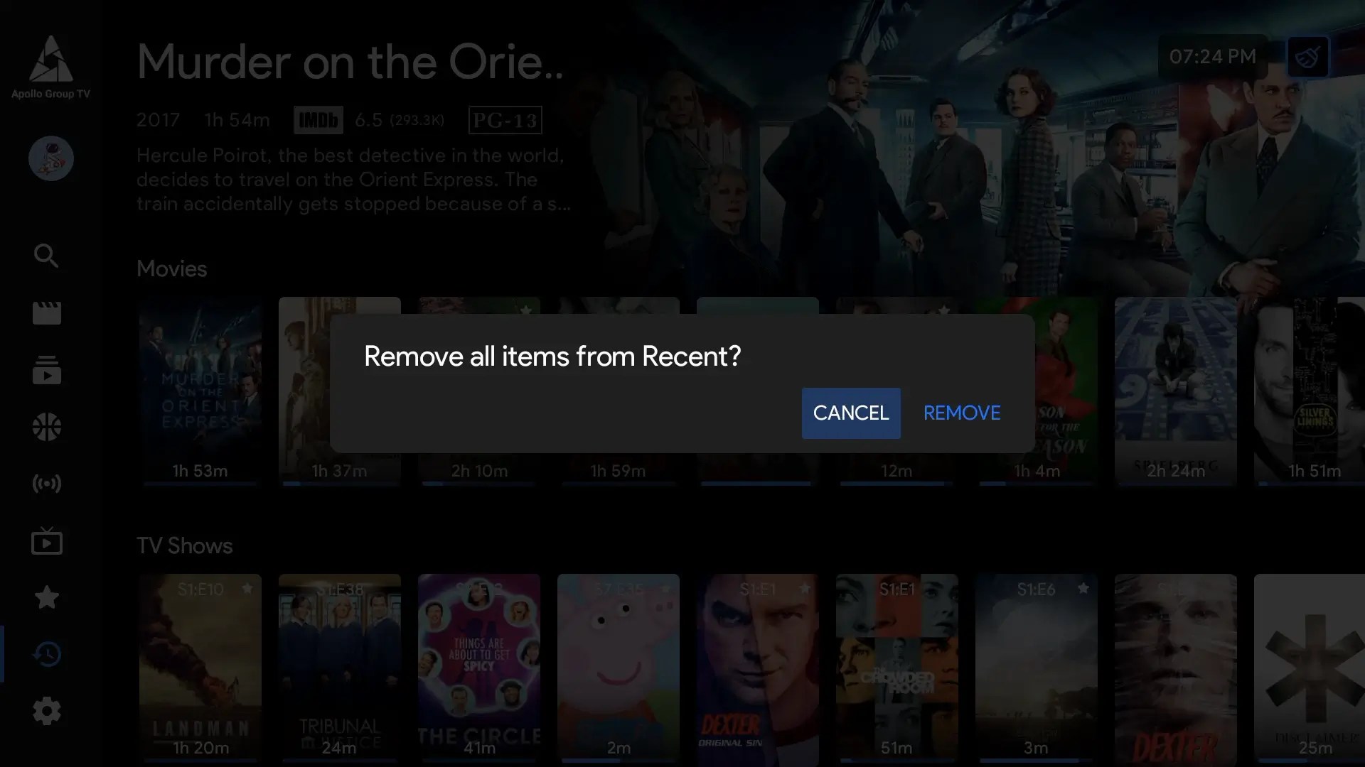 Recent Remove All Apollo Group TV
