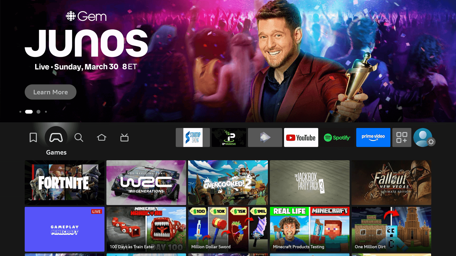 Startup Show Installed Firestick