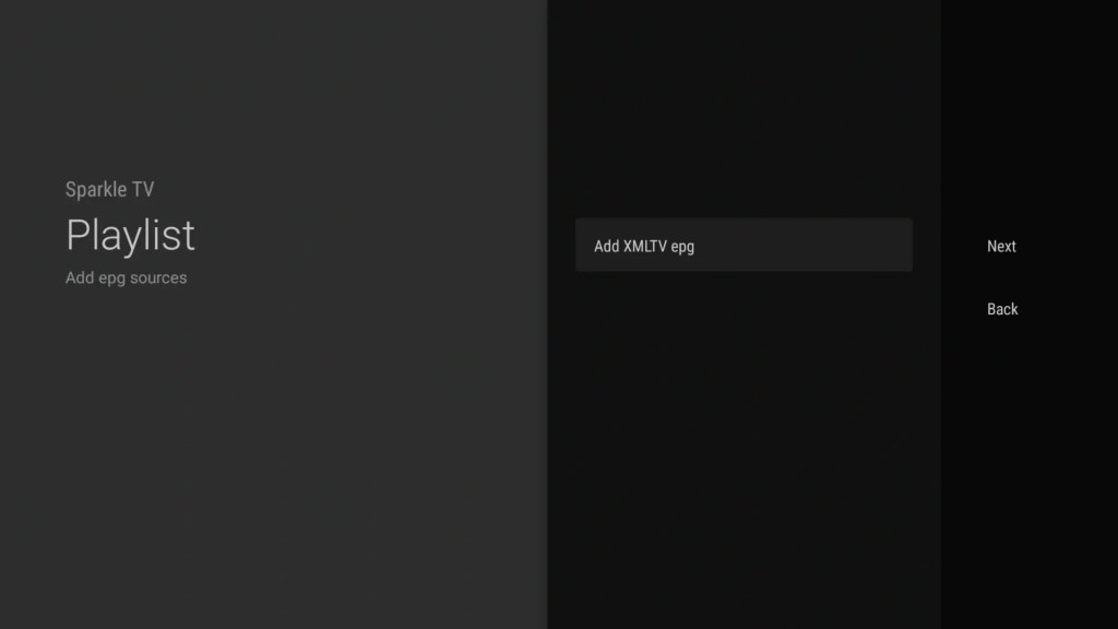 Add XMLTV EPG URL