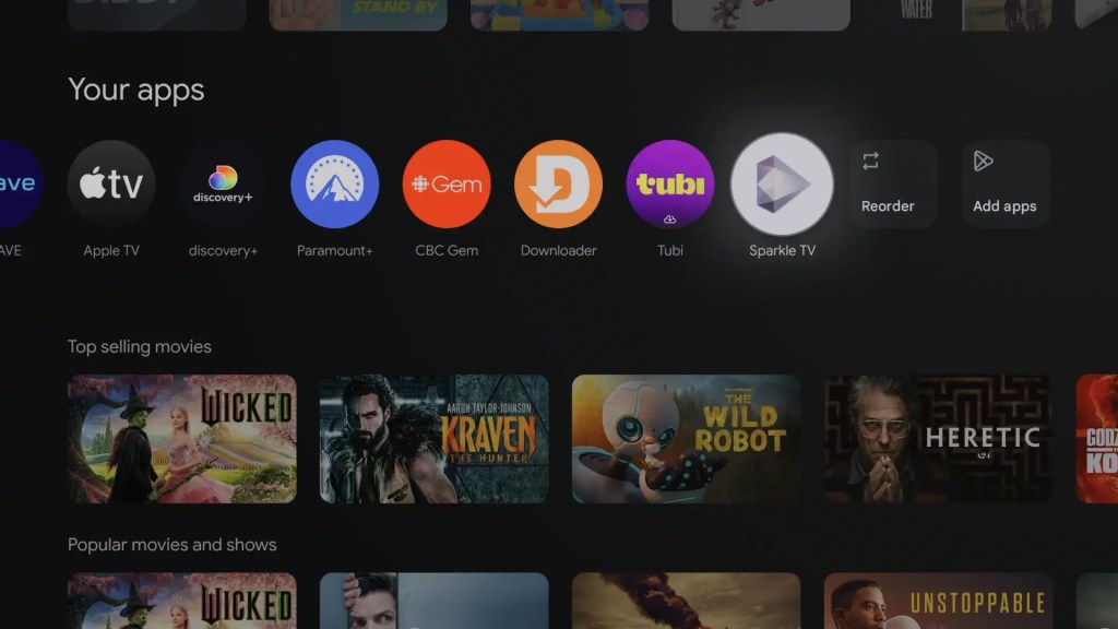 Sparkle TV Installed