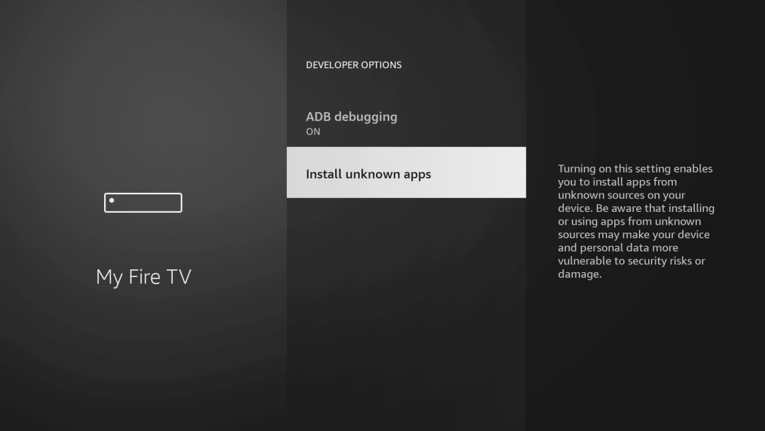 Install Unknown Apps - Firestick