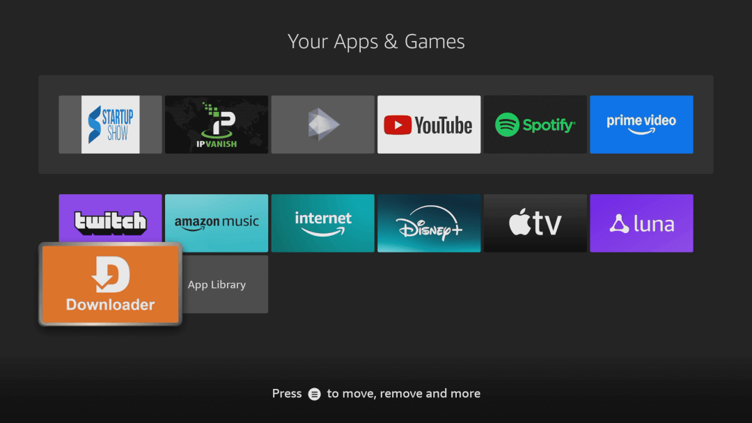 Open Downloader App - Firestick